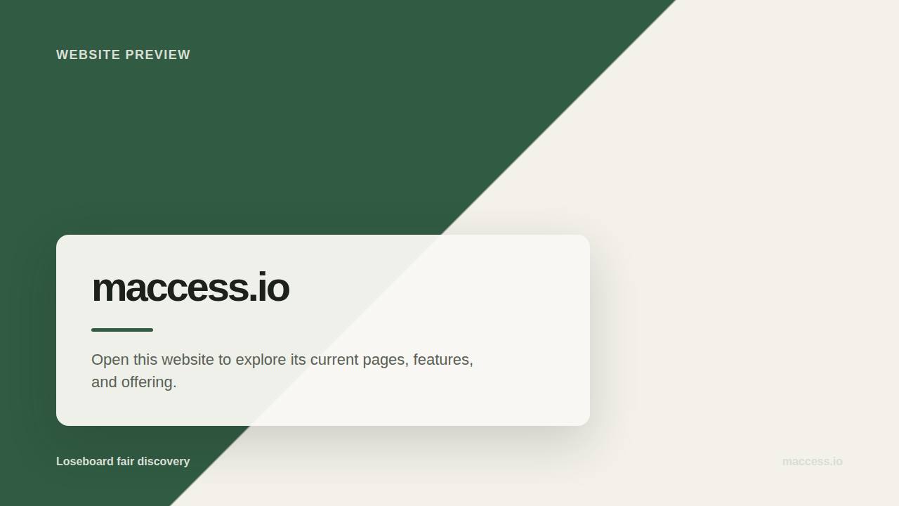 Preview of maccess.io