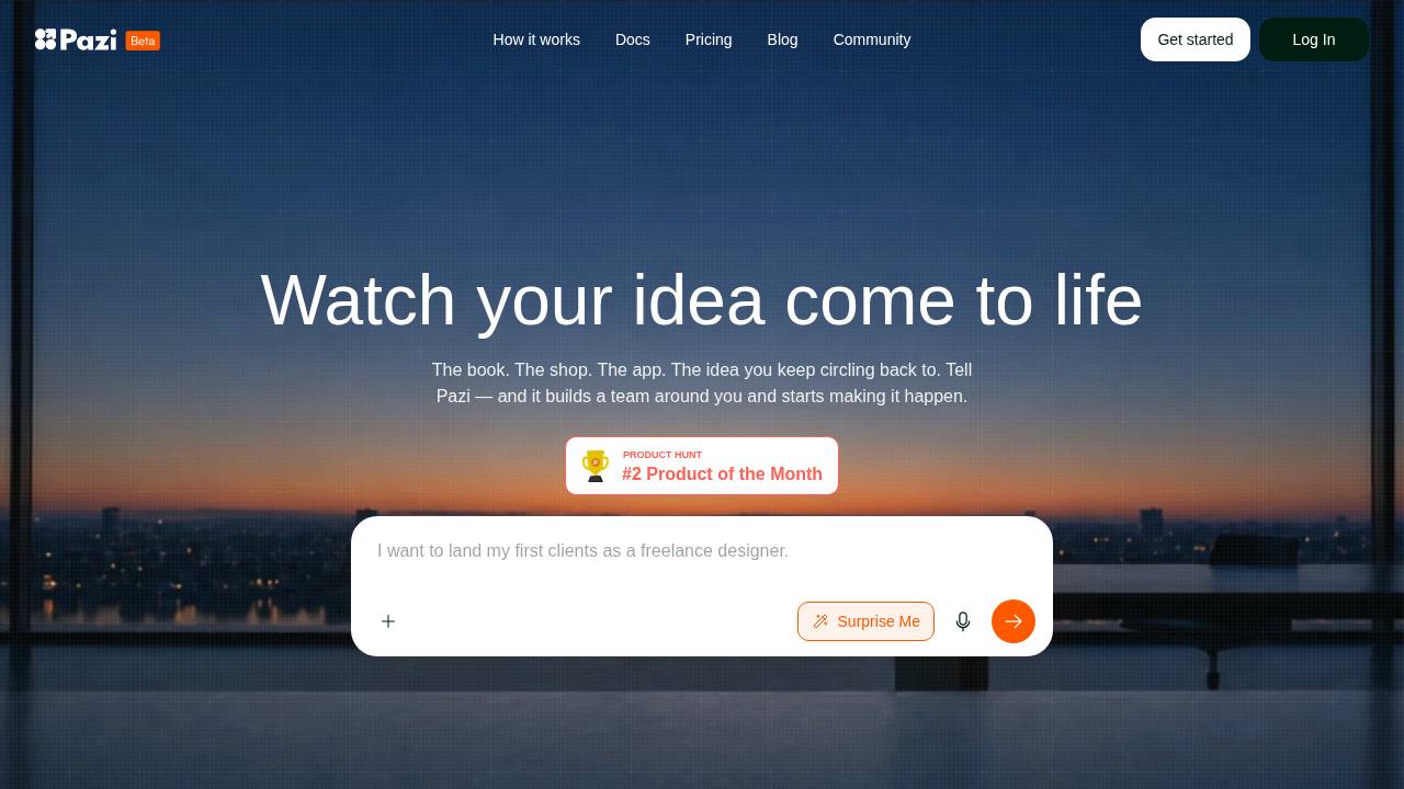 Preview of Pazi — AI Agents That Build and Run Your Business