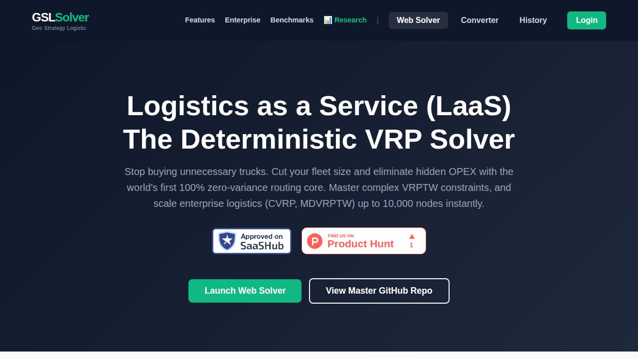 Preview of GSL Solver | Deterministic VRP & Logistics as a Service (LaaS)