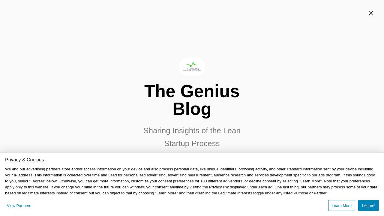 Preview of The Genius Blog - Sharing Insights of the Lean Startup Process